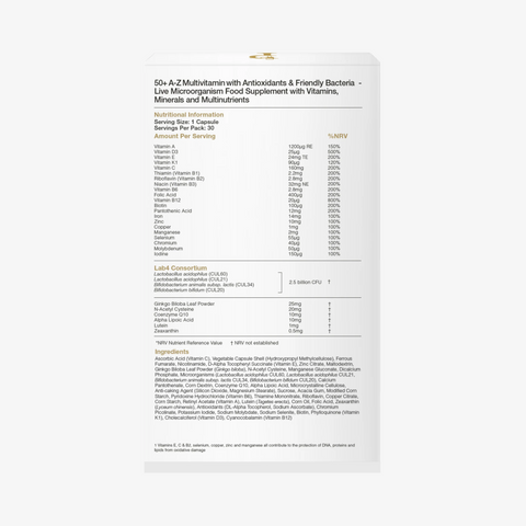 50+ A-Z Multivitamin with Probiotic